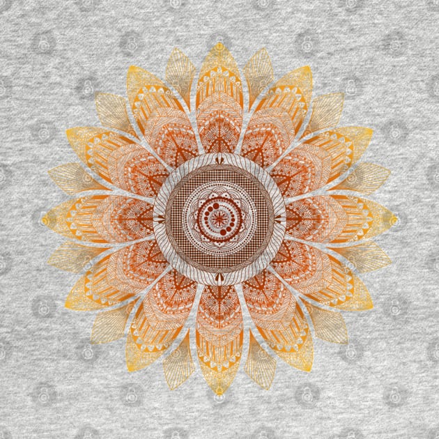 Sunflower mandala by Jewelldoesart